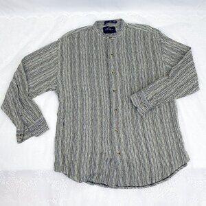 Nino Cerruti Brand Men's Shirt Sport Button Up Semi-Casual Top Gray 100% Cotton